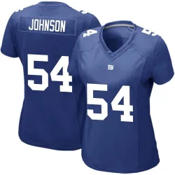 Women's Dyontae Johnson New York Giants No.54 Game Team Color Jersey - Royal