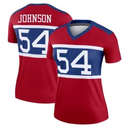 Women's Dyontae Johnson New York Giants No.54 Legend Century Alternate Jersey - Red