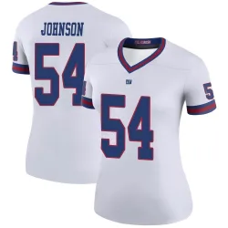 Women's Dyontae Johnson New York Giants No.54 Legend Color Rush Jersey - White