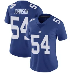 Women's Dyontae Johnson New York Giants No.54 Limited Team Color Vapor Untouchable Jersey - Royal