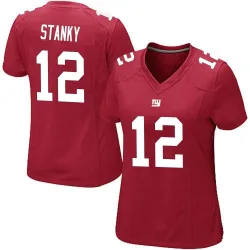 Women's Eddie Stanky New York Giants No.12 Game Alternate Jersey - Red