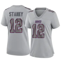 Women's Eddie Stanky New York Giants No.12 Game Atmosphere Fashion Jersey - Gray