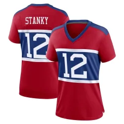 Women's Eddie Stanky New York Giants No.12 Game Century Alternate Jersey - Red