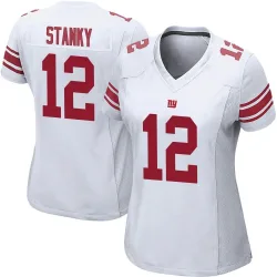 Women's Eddie Stanky New York Giants No.12 Game Jersey - White