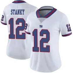 Women's Eddie Stanky New York Giants No.12 Limited Color Rush Jersey - White