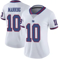 Women's Eli Manning New York Giants No.10 Limited Color Rush Jersey - White