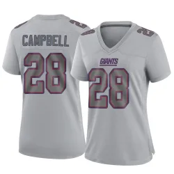 Women's Elijah Campbell New York Giants No.28 Game Atmosphere Fashion Jersey - Gray