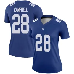 Women's Elijah Campbell New York Giants No.28 Legend Jersey - Royal