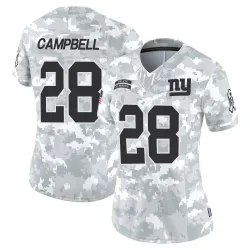 Women's Elijah Campbell New York Giants No.28 Limited 2024 Salute to Service Jersey - Arctic Camo