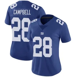 Women's Elijah Campbell New York Giants No.28 Limited Team Color Vapor Untouchable Jersey - Royal