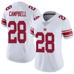 Women's Elijah Campbell New York Giants No.28 Limited Vapor Untouchable Jersey - White