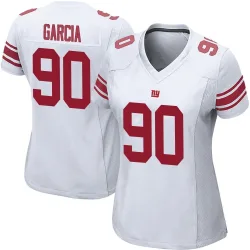 Women's Elijah Garcia New York Giants No.90 Game Jersey - White