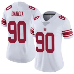 Women's Elijah Garcia New York Giants No.90 Limited Vapor Untouchable Jersey - White