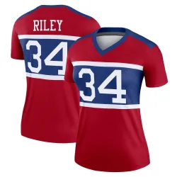 Women's Elijah Riley New York Giants No.34 Legend Century Alternate Jersey - Red