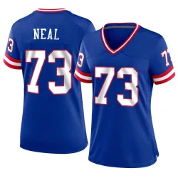 Women's Evan Neal New York Giants No.73 Game Classic Jersey - Royal