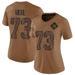 Women's Evan Neal New York Giants No.73 Limited 2023 Salute To Service Jersey - Brown