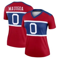 Women's Francis Mauigoa New York Giants No.0 Legend Century Alternate Jersey - Red