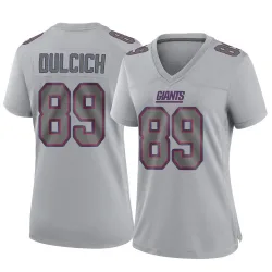 Women's Greg Dulcich New York Giants No.89 Game Atmosphere Fashion Jersey - Gray