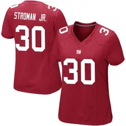 Women's Greg Stroman Jr. New York Giants No.30 Game Alternate Jersey - Red