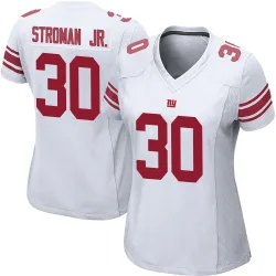 Women's Greg Stroman Jr. New York Giants No.30 Game Jersey - White