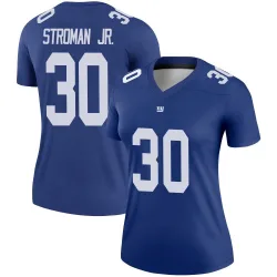 Women's Greg Stroman Jr. New York Giants No.30 Legend Jersey - Royal