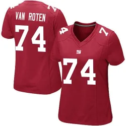 Women's Greg Van Roten New York Giants No.74 Game Alternate Jersey - Red
