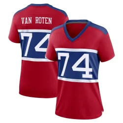Women's Greg Van Roten New York Giants No.74 Game Century Alternate Jersey - Red