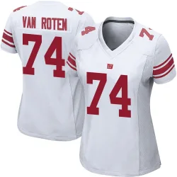 Women's Greg Van Roten New York Giants No.74 Game Jersey - White