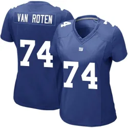 Women's Greg Van Roten New York Giants No.74 Game Team Color Jersey - Royal