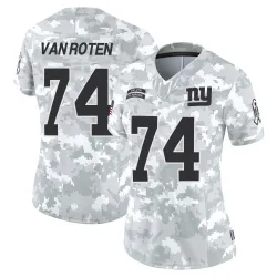 Women's Greg Van Roten New York Giants No.74 Limited 2024 Salute to Service Jersey - Arctic Camo
