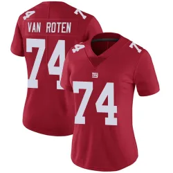 Women's Greg Van Roten New York Giants No.74 Limited Alternate Vapor Untouchable Jersey - Red