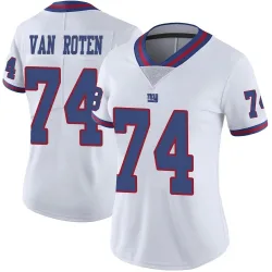 Women's Greg Van Roten New York Giants No.74 Limited Color Rush Jersey - White