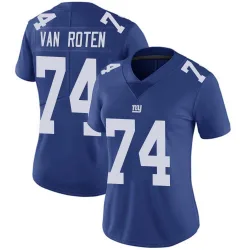 Women's Greg Van Roten New York Giants No.74 Limited Team Color Vapor Untouchable Jersey - Royal