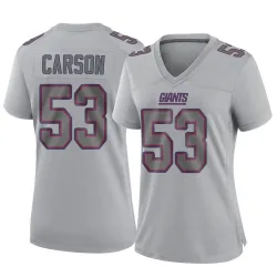 Women's Harry Carson New York Giants No.53 Game Atmosphere Fashion Jersey - Gray