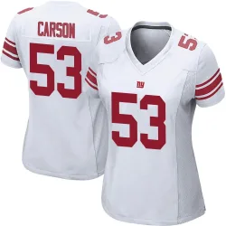 Women's Harry Carson New York Giants No.53 Game Jersey - White