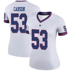 Women's Harry Carson New York Giants No.53 Legend Color Rush Jersey - White