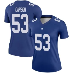 Women's Harry Carson New York Giants No.53 Legend Jersey - Royal