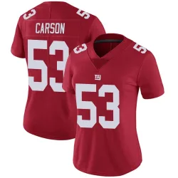 Women's Harry Carson New York Giants No.53 Limited Alternate Vapor Untouchable Jersey - Red