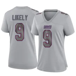 Women's Isaiah Likely New York Giants No.9 Game Atmosphere Fashion Jersey - Gray