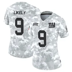 Women's Isaiah Likely New York Giants No.9 Limited 2024 Salute to Service Jersey - Arctic Camo