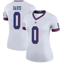 Women's J.C. Davis New York Giants No.0 Legend Color Rush Jersey - White