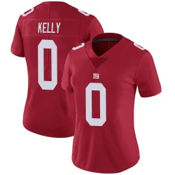 Women's Jack Kelly New York Giants No.0 Limited Alternate Vapor Untouchable Jersey - Red