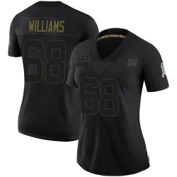 Women's Jaison Williams New York Giants No.68 Limited 2020 Salute To Service Jersey - Black