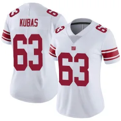 Women's Jake Kubas New York Giants No.63 Limited Vapor Untouchable Jersey - White