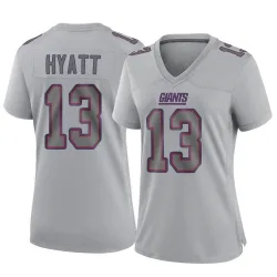 Women's Jalin Hyatt New York Giants No.13 Game Atmosphere Fashion Jersey - Gray
