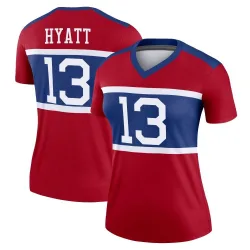 Women's Jalin Hyatt New York Giants No.13 Legend Century Alternate Jersey - Red