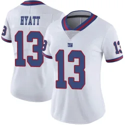 Women's Jalin Hyatt New York Giants No.13 Limited Color Rush Jersey - White