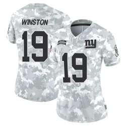 Women's Jameis Winston New York Giants No.19 Limited 2024 Salute to Service Jersey - Arctic Camo