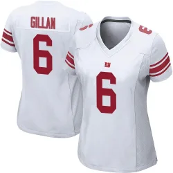 Women's Jamie Gillan New York Giants No.6 Game Jersey - White
