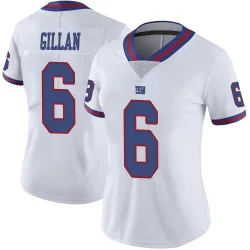 Women's Jamie Gillan New York Giants No.6 Limited Color Rush Jersey - White